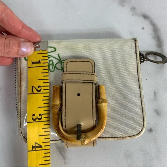 ROXY Mini Zip Around Wallet Coin Purse Canvas Embroidered 90s Surfer Girl Chic - Picture 4 of 10